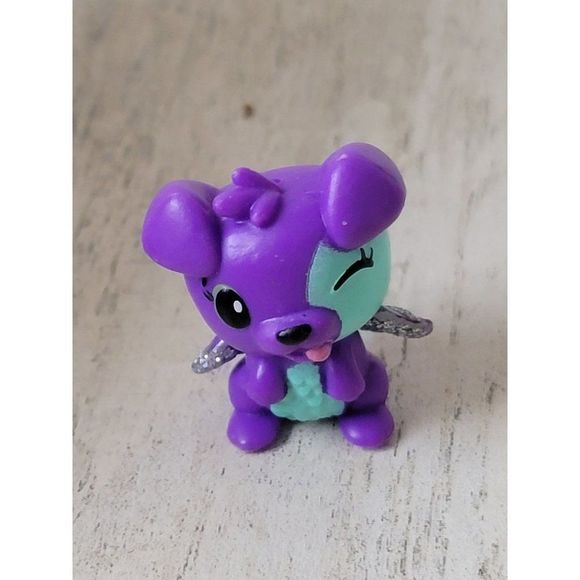 SML mini purple puppy dog glitter Wing Hatchimals toy figure - Picture 1 of 4